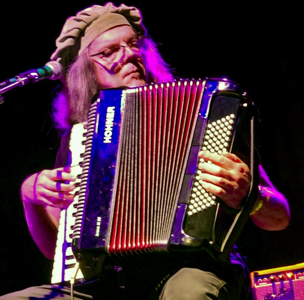 Performing at The Fillmore in April 2025 with Camper Van Beethoven.